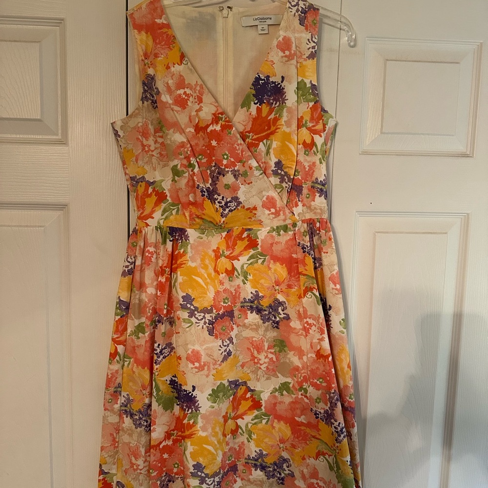 Liz Claiborne Floral Dress - Orange, Purple, Pink